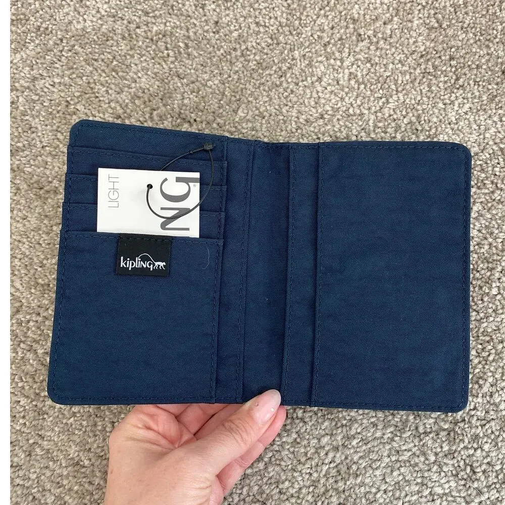 New Kipling Passport Holder & Wallet True Blue Travel Organizer
